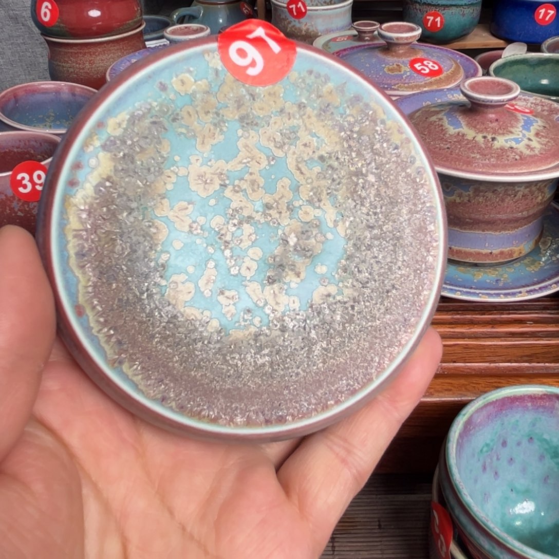 手工制作钧窑茶器