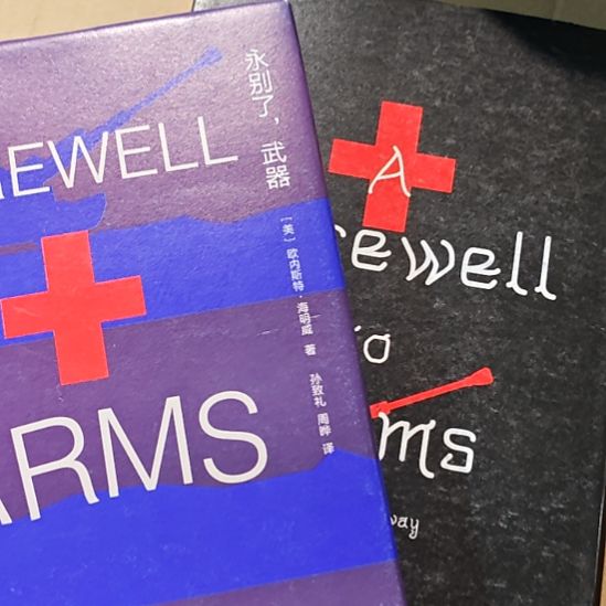 永别了武器中英文两本一套（有氧化介意勿拍）