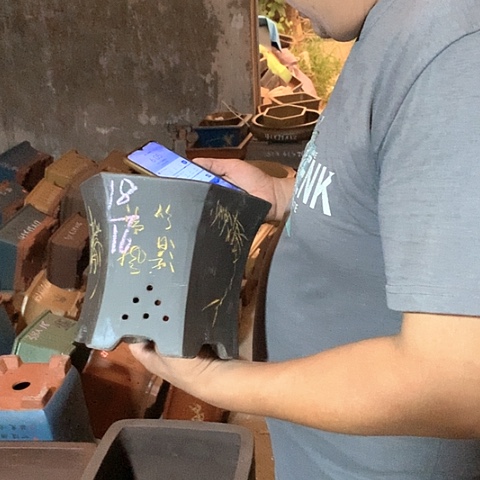 紫砂花盆手工制作