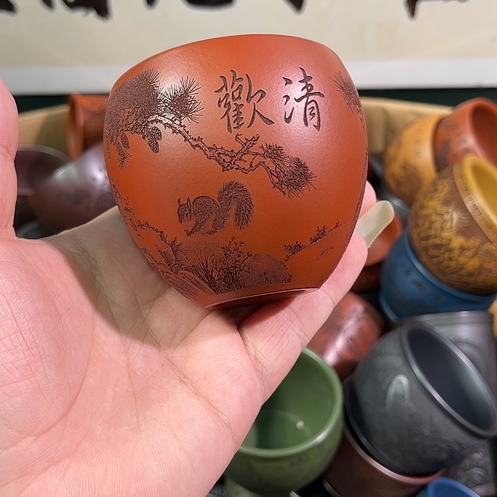 茶杯紫砂全手工紫砂主人杯 