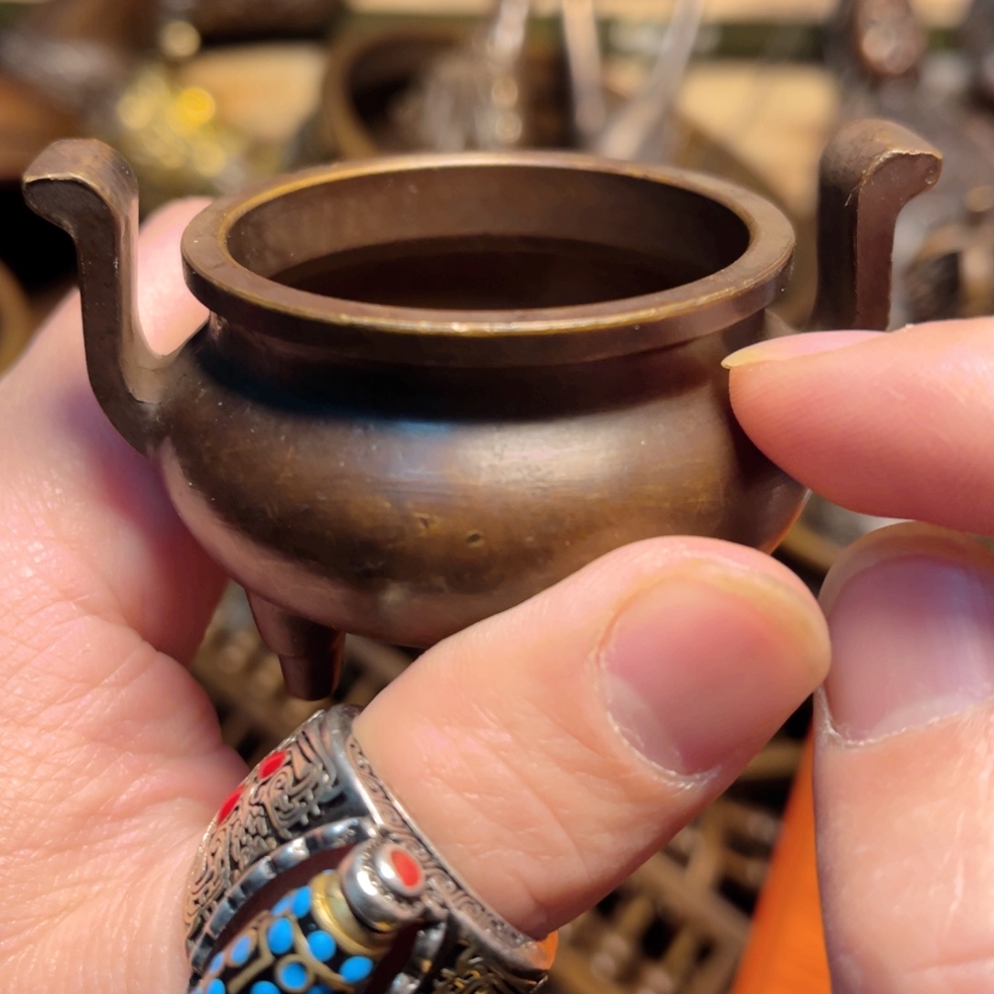 铜器摆件手把件便宜漏