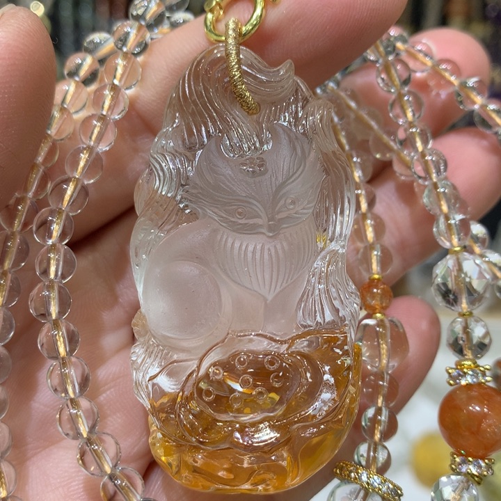 水晶颈饰未镶嵌天然