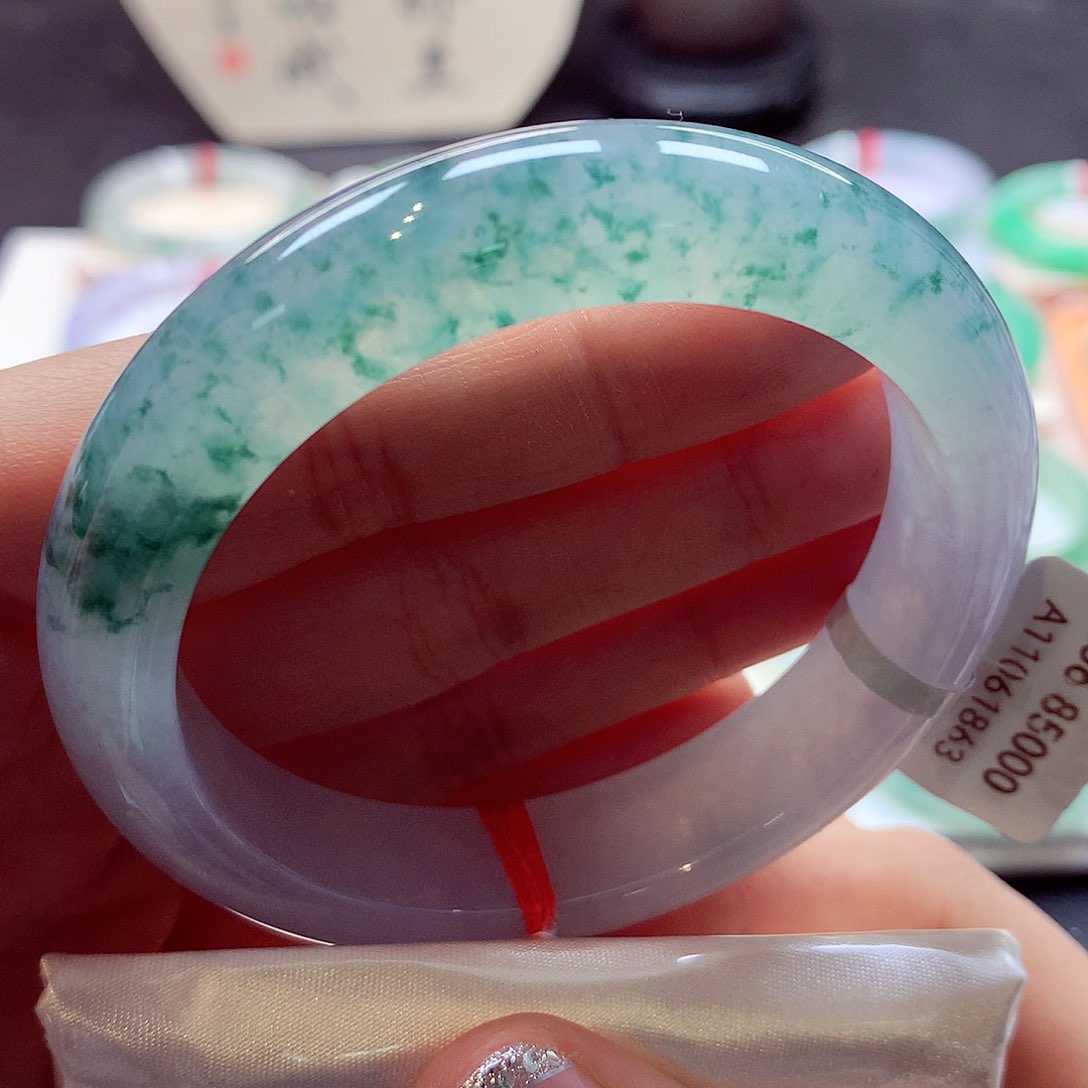 翡翠手镯未镶嵌11号正圈77