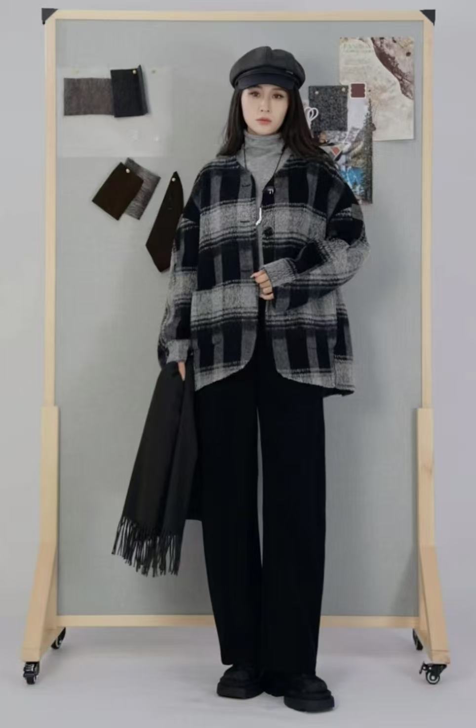 村上[CS]双面呢短款外套