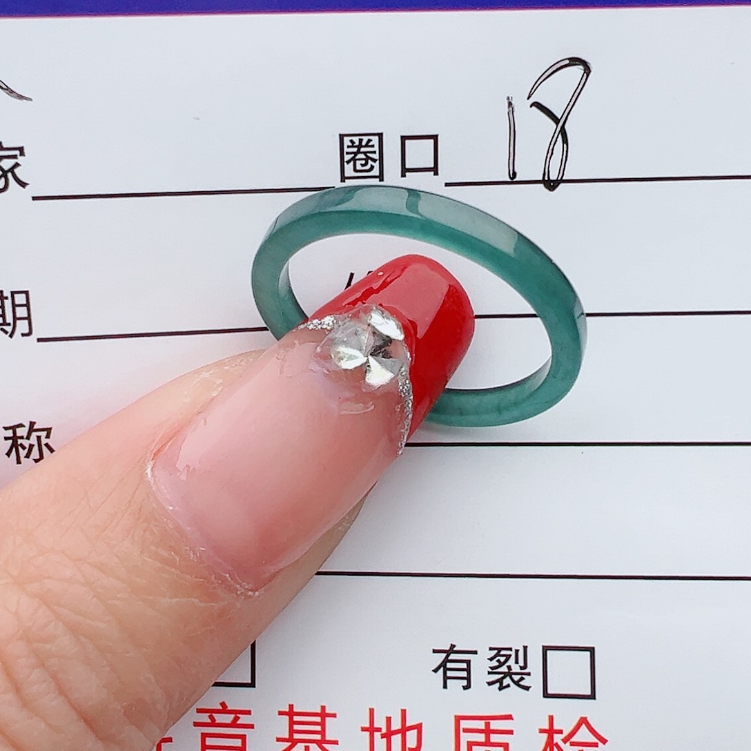 翡翠戒指未镶嵌缅甸翡翠天然翡翠戒指