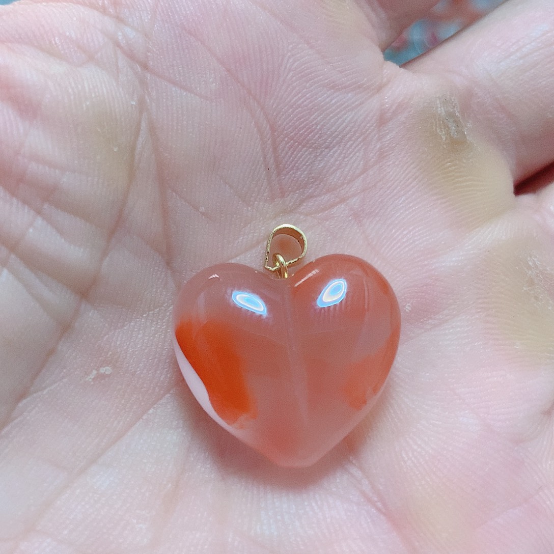 南红玛瑙银S925镶嵌吊坠(不含链)