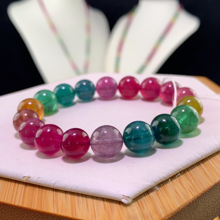 双色碧玺手链未镶嵌