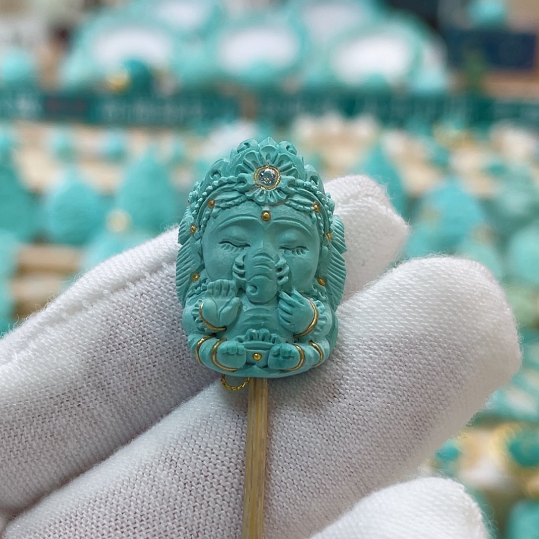 绿松石珠宝奇石未镶嵌