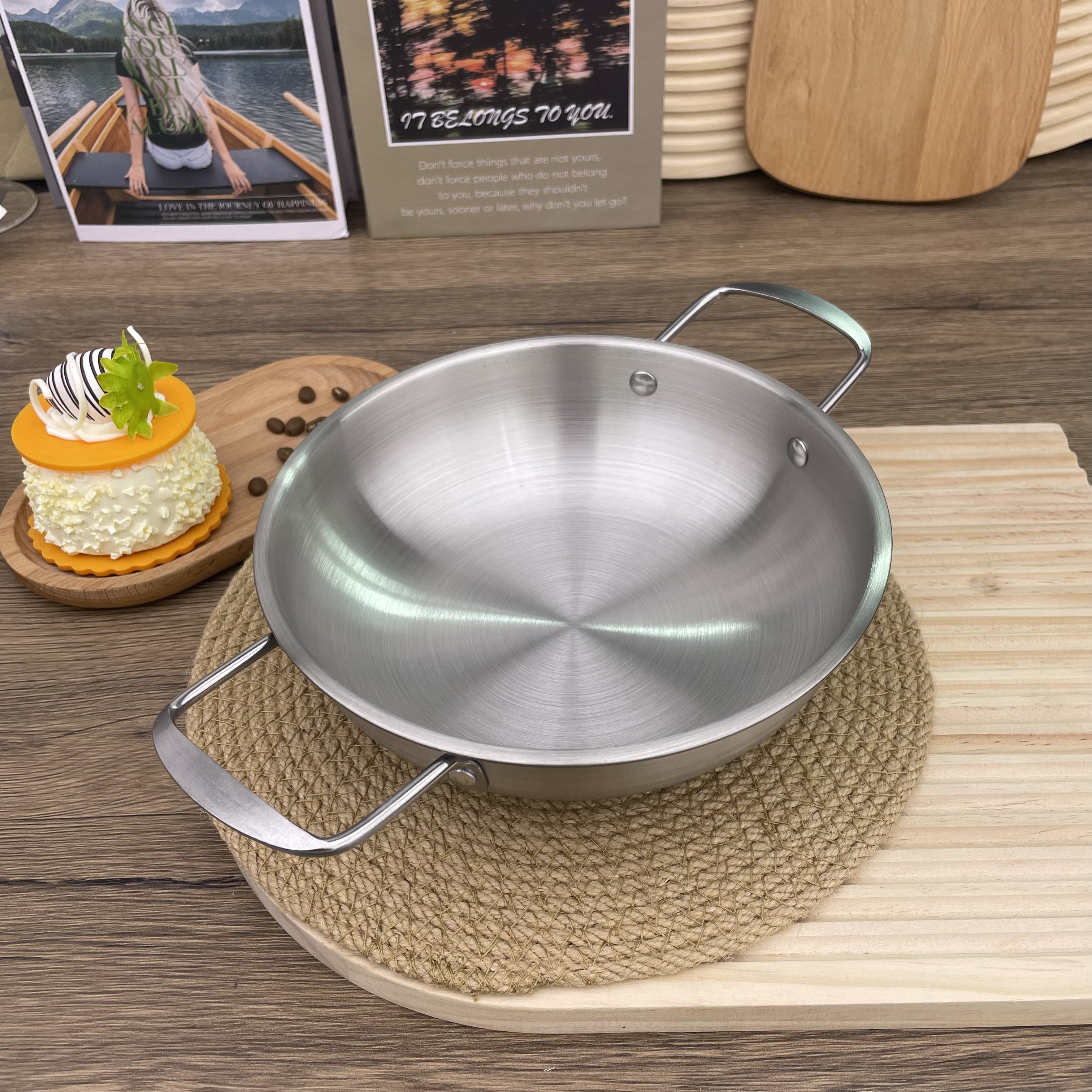 19.5cm双耳拉丝海鲜锅1个【汤家限定】