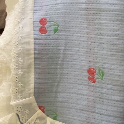 棉微瑕花边枕巾一对