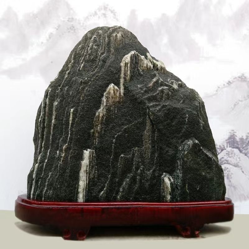 天然泰山石原石敢当补角原石靠山石头奇石办公室客厅装饰摆件