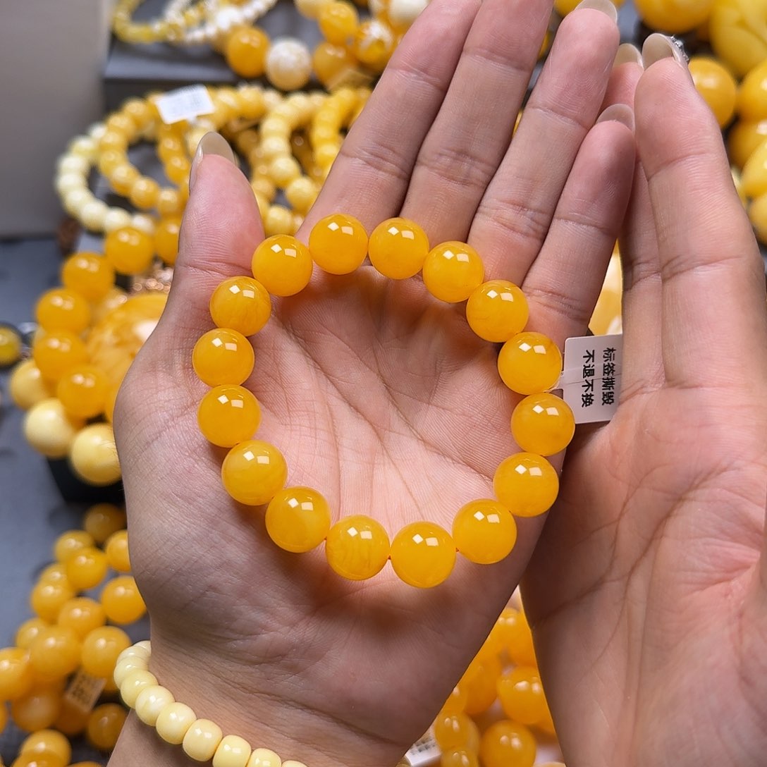 未镶嵌琥珀珠宝奇石13mm