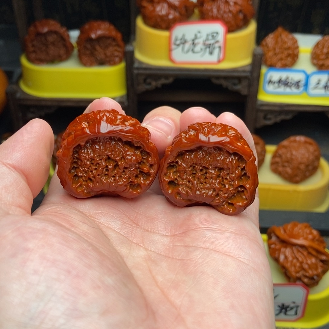 吊坠文玩核桃36+聚宝盆