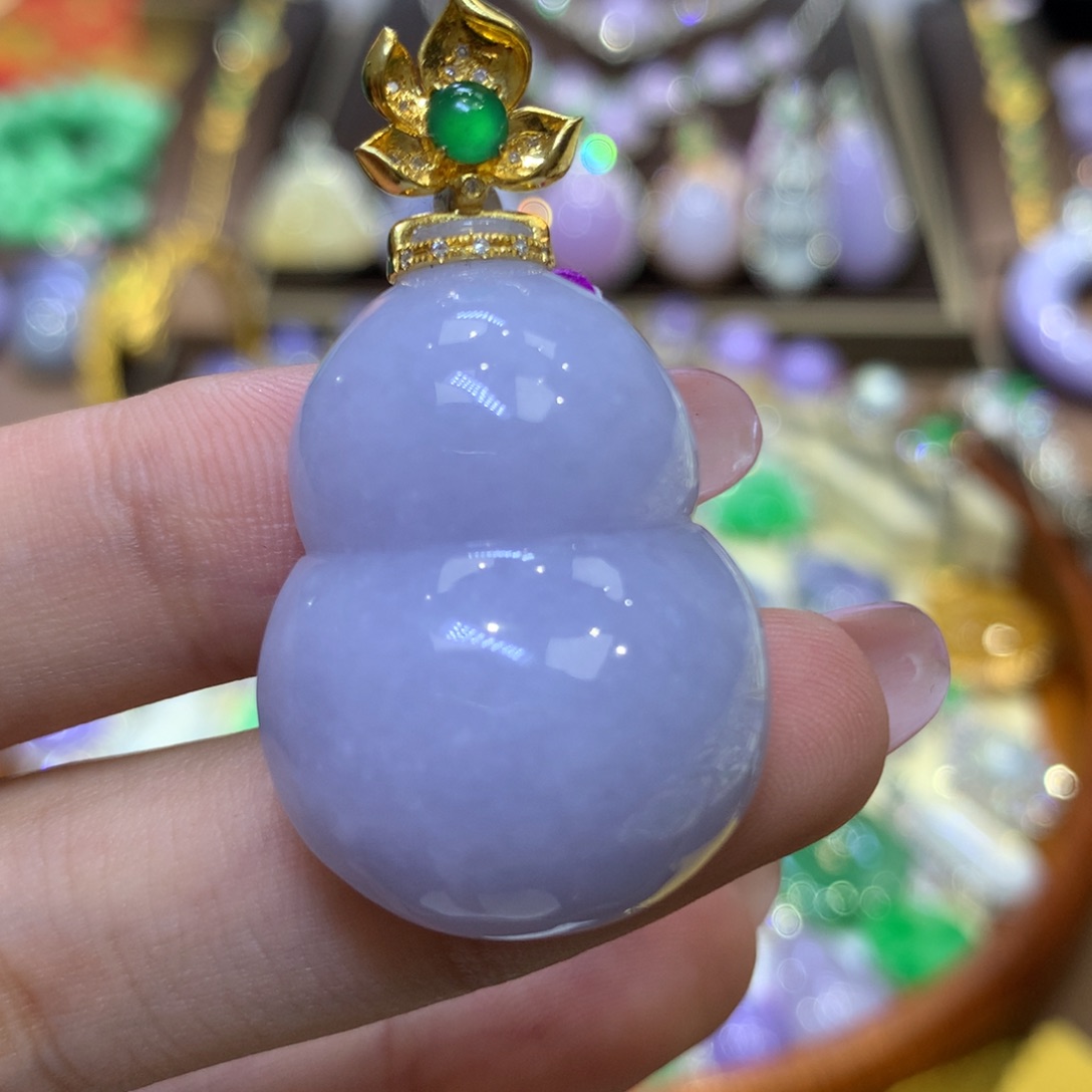 【闪购商品】翡翠18K金镶嵌颈饰翡翠