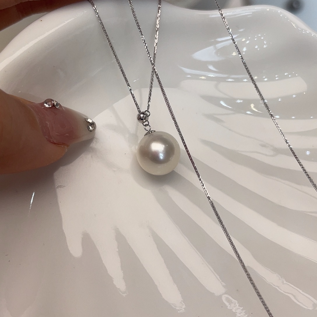 18K金镶嵌项链海水珍珠