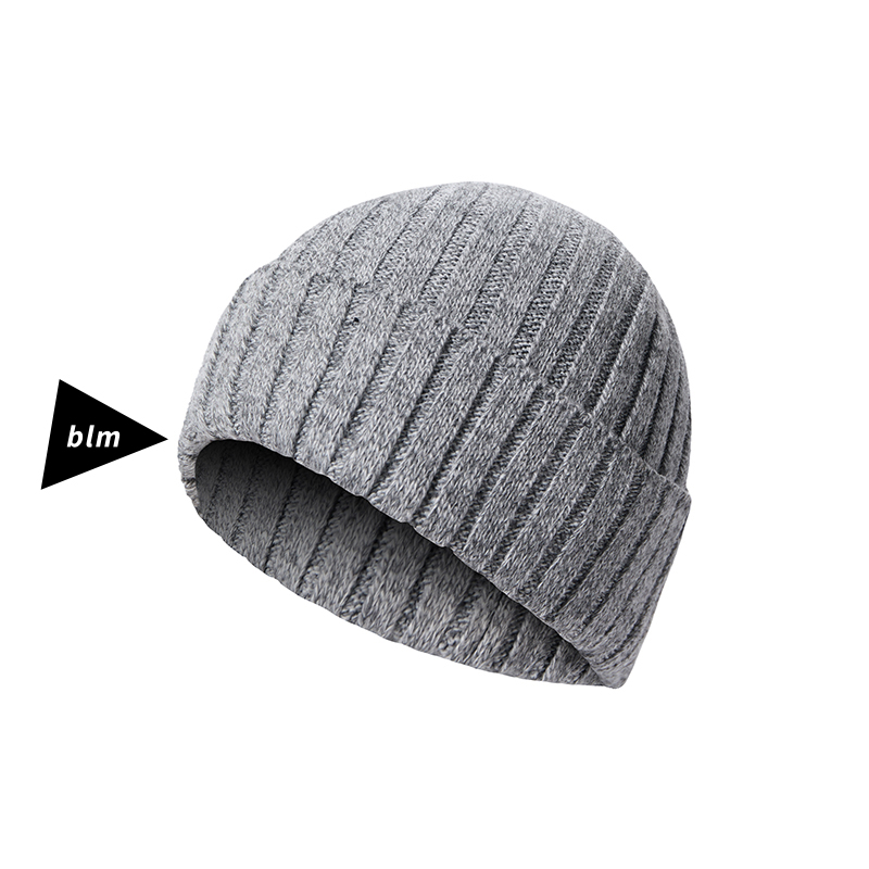 ▶ blm城市机能秋冬针织冷帽蓄热保暖卷边帽大头围骑行护耳毛线帽