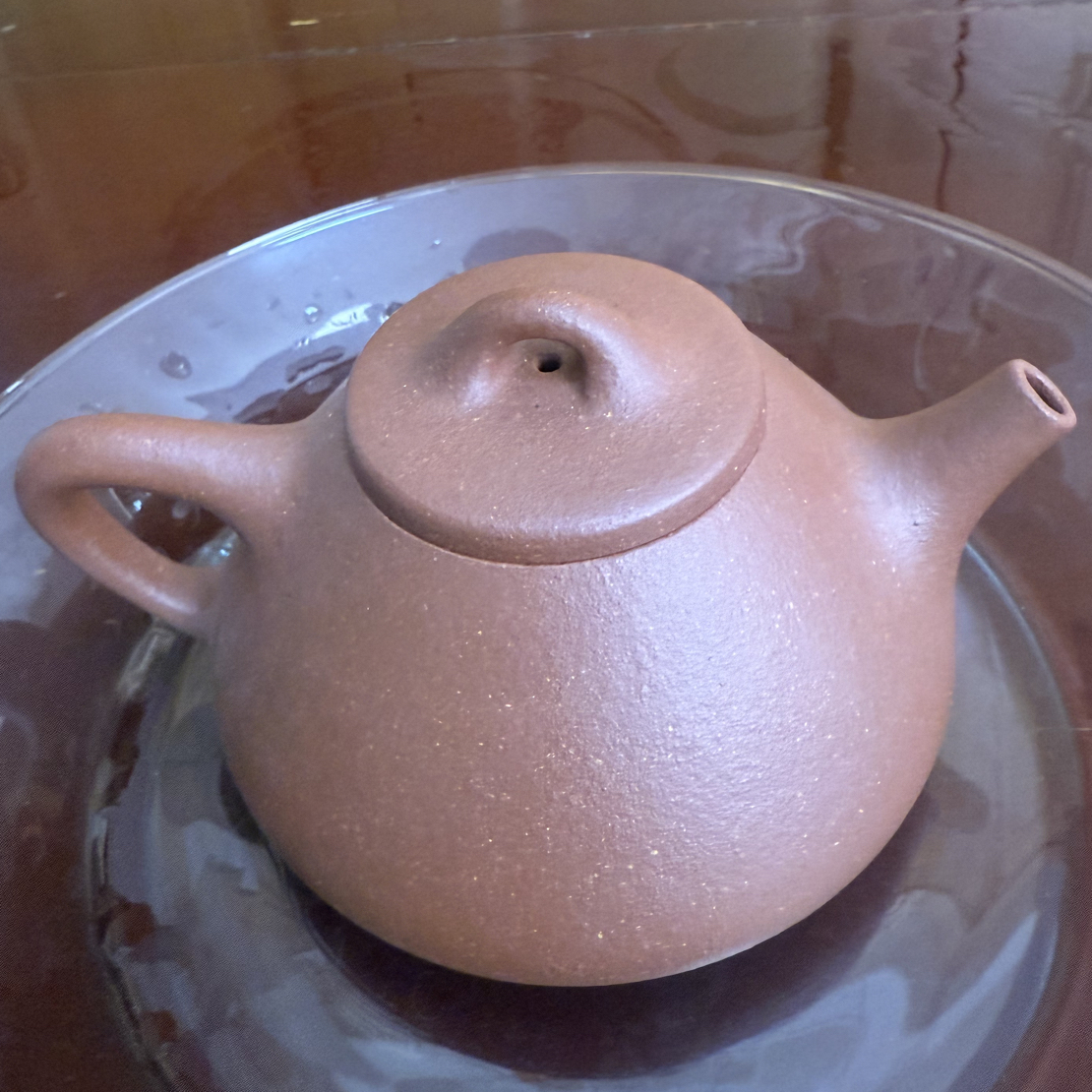 原矿底槽清200cc半手精工子冶石瓢牛盖天青紫茄泥全手工紫砂壶