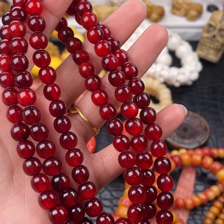 驼骨其他牦牛角圆珠0.8/108