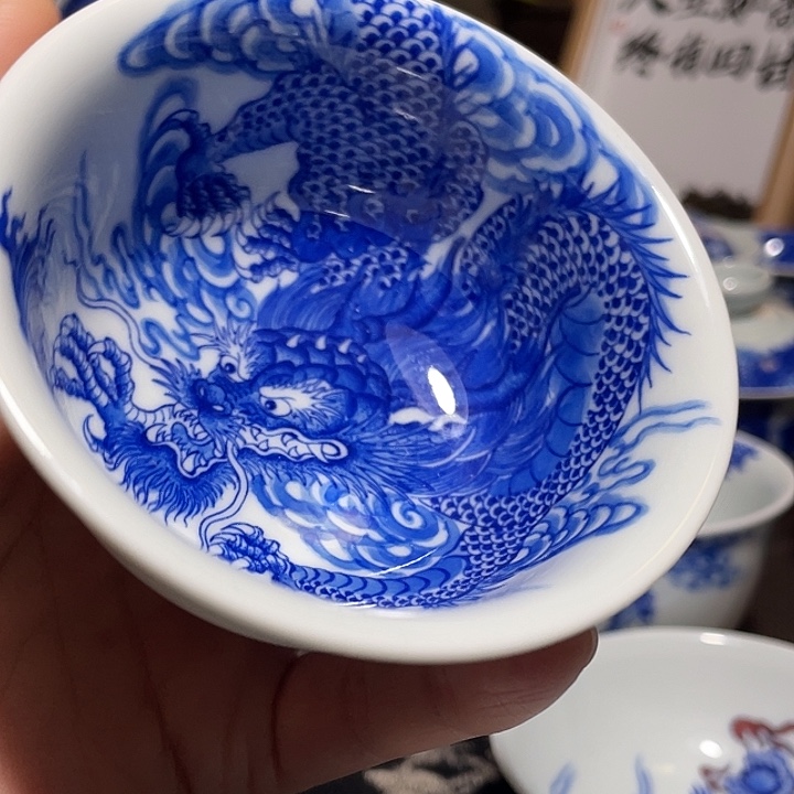 平***凡青花龙纹杯杯杯杯杯