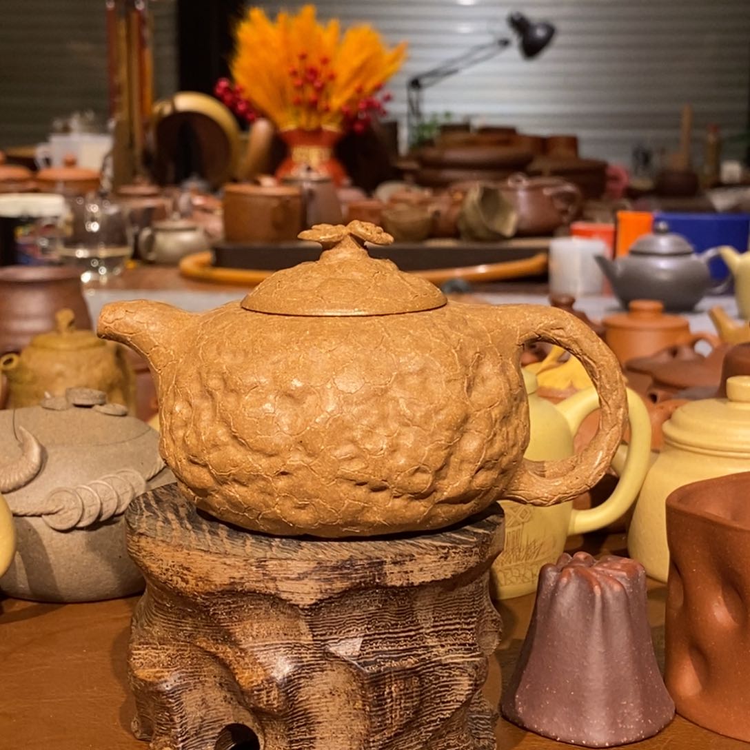 紫砂茶壶段泥精工半手供春壶200cc