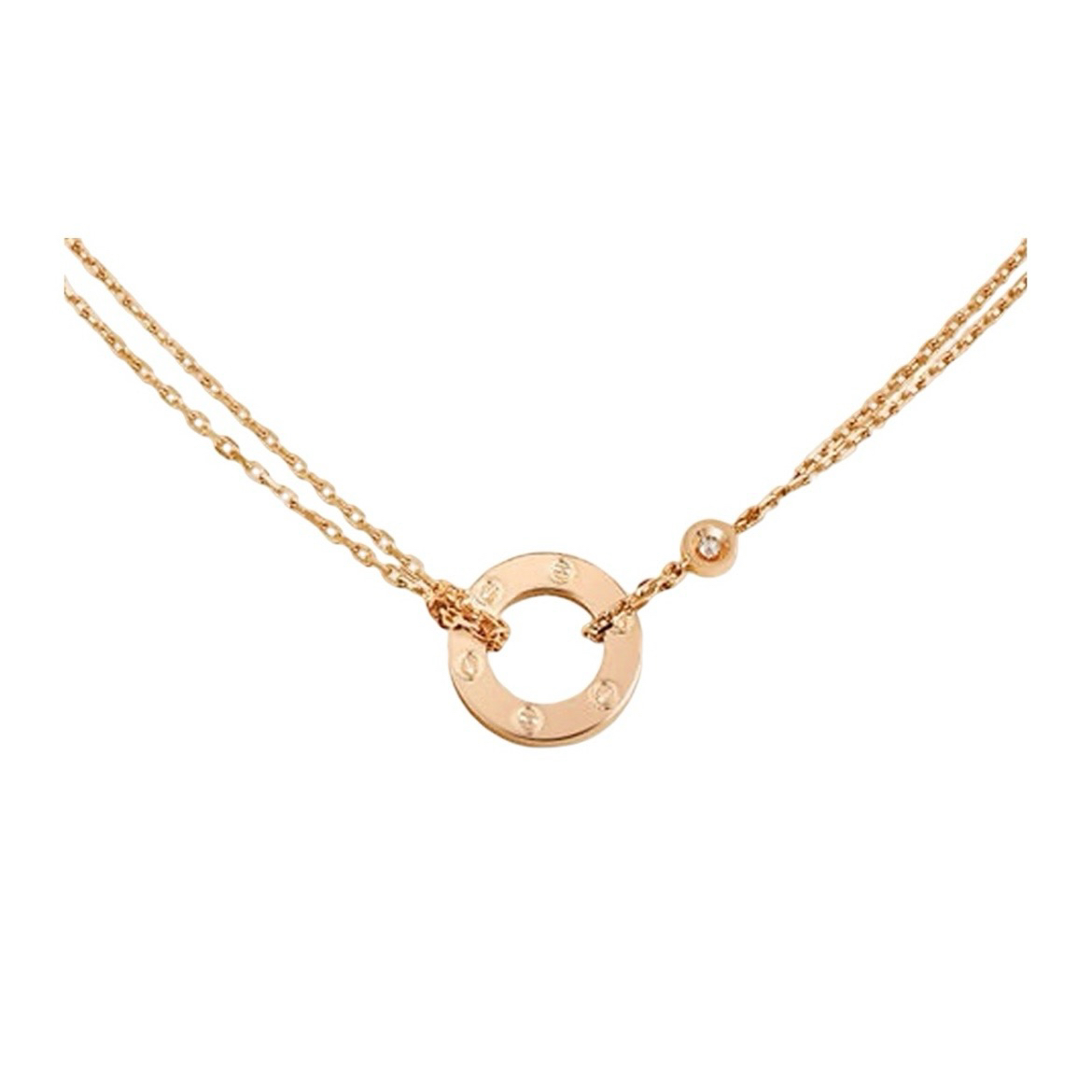 95新 Cartier/卡地亚 小饼 满钻 18k love/JW2086