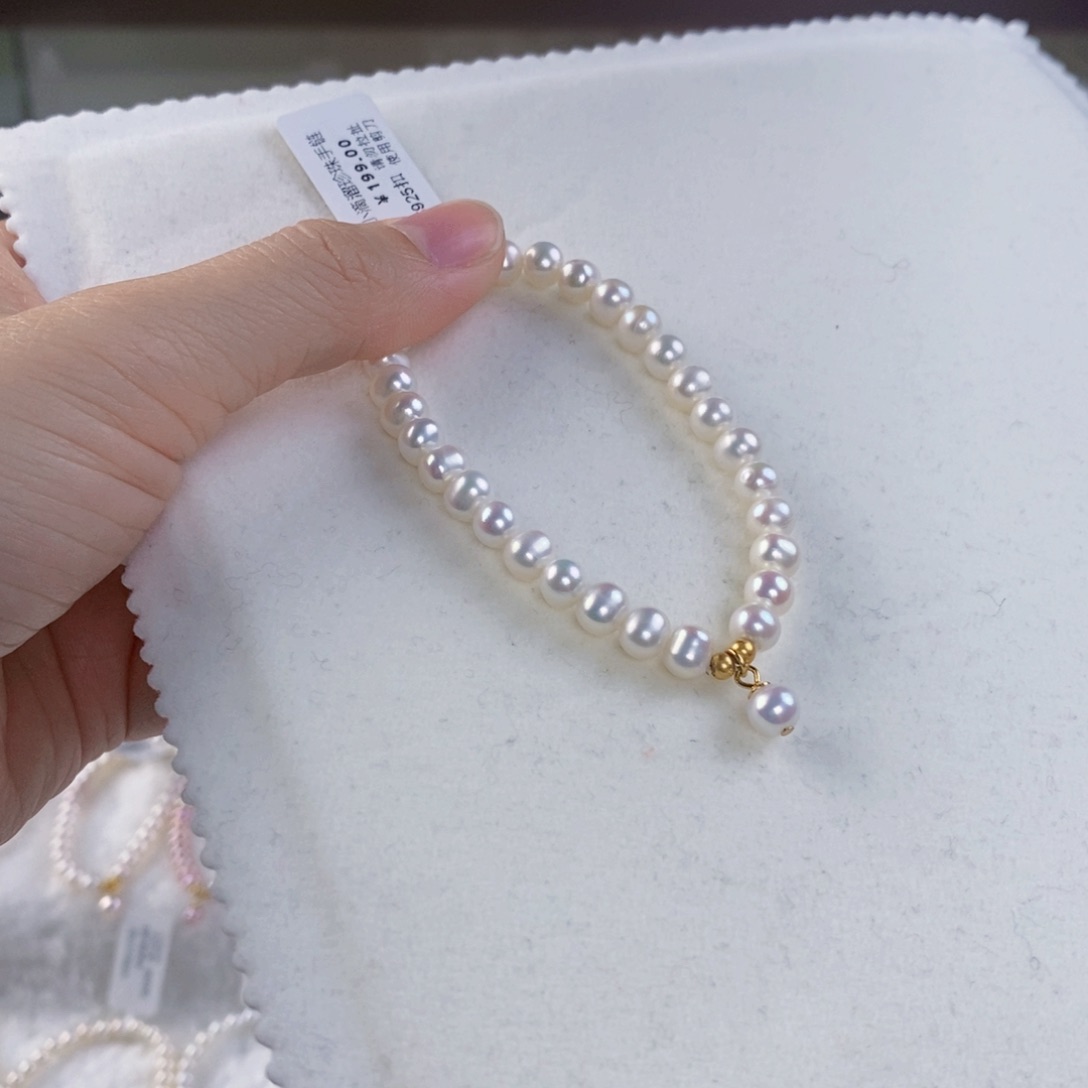 淡水珍珠手绳银S925镶嵌