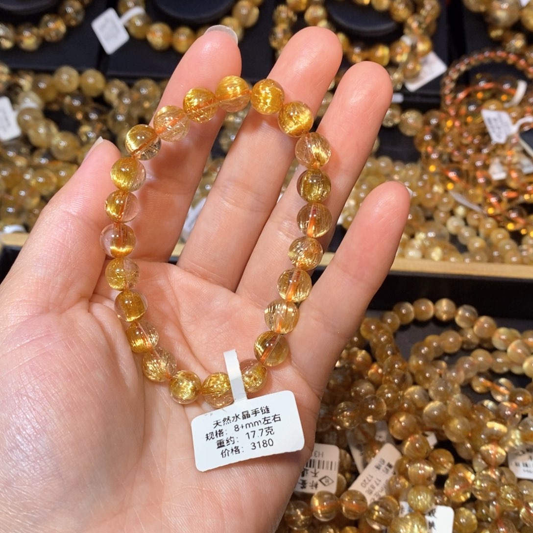 水晶手链未镶嵌小*枝手链8+m m