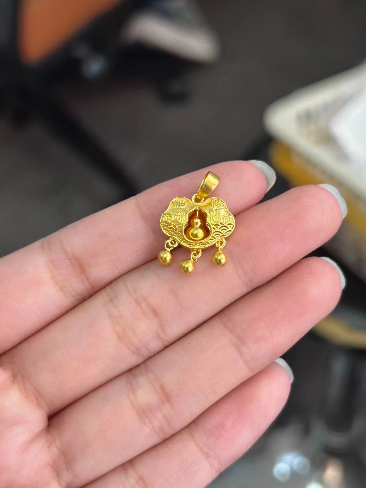  足金999  福禄葫芦锁包