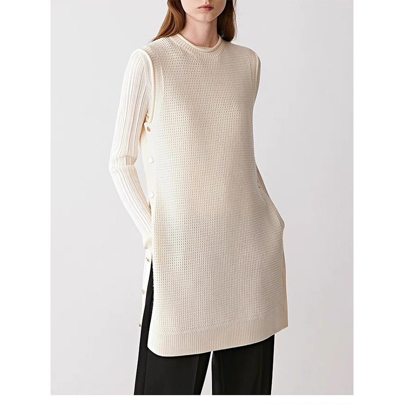 DRH原单非世面货！美丽诺羊毛针织背心 8148