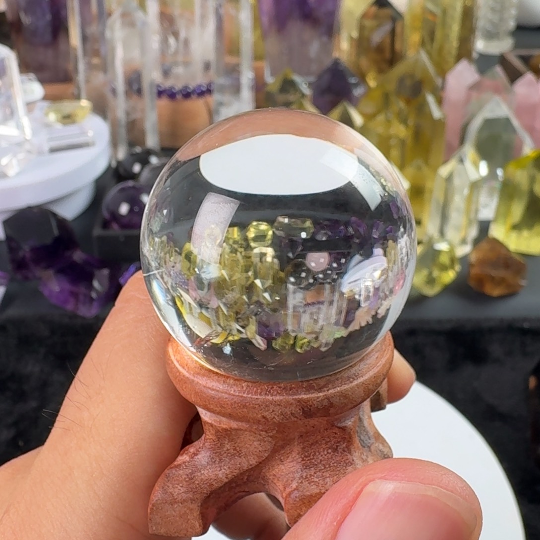 水晶珠宝半成品未镶嵌白水晶球