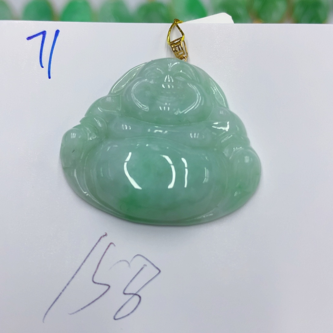 翡翠颈饰18K金镶嵌翡翠