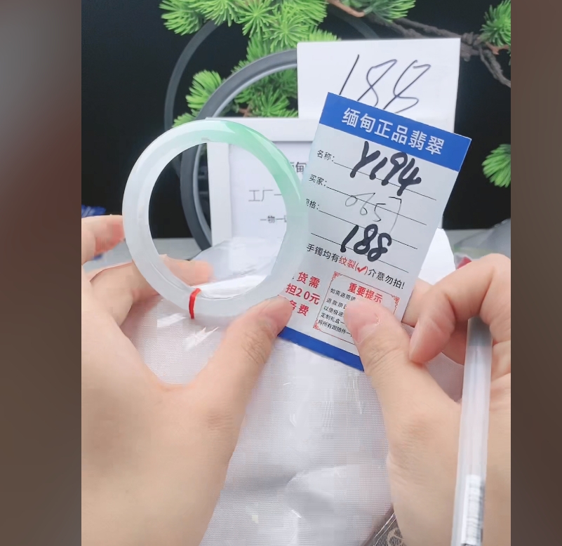 Y194缅甸翡翠处理手镯【一物一证】实物以直播间为准带证书发货
