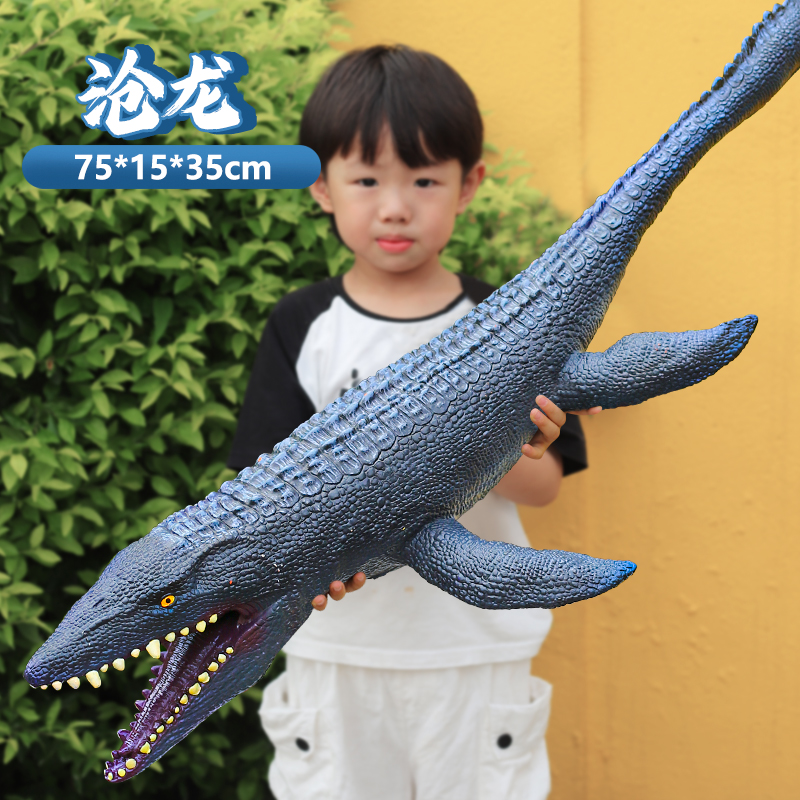 新款大号软硅胶发声恐龙玩具软胶沧龙动物模型礼物