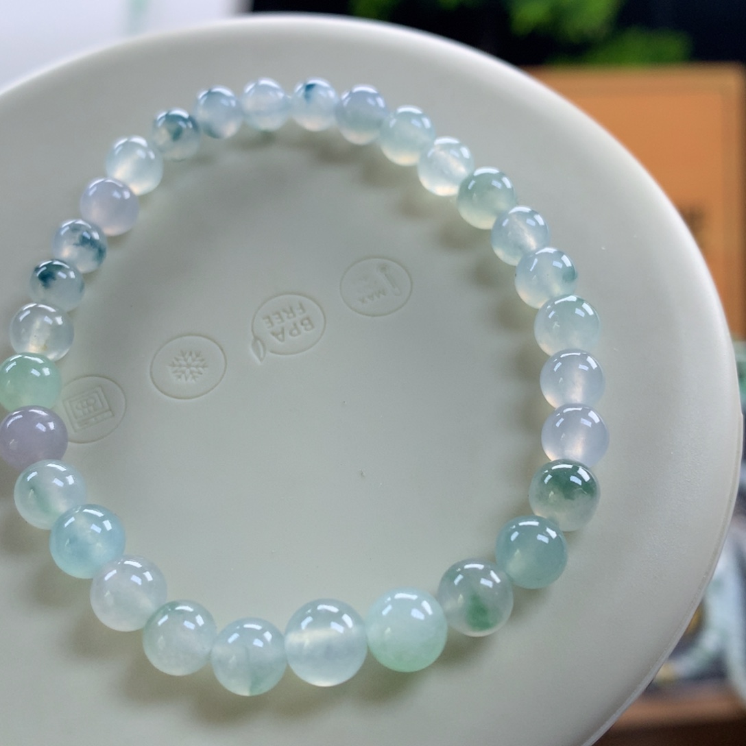 翡翠未镶嵌手链卡5～6