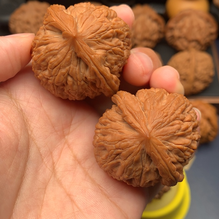 文玩核桃把件40球体水龙纹有修