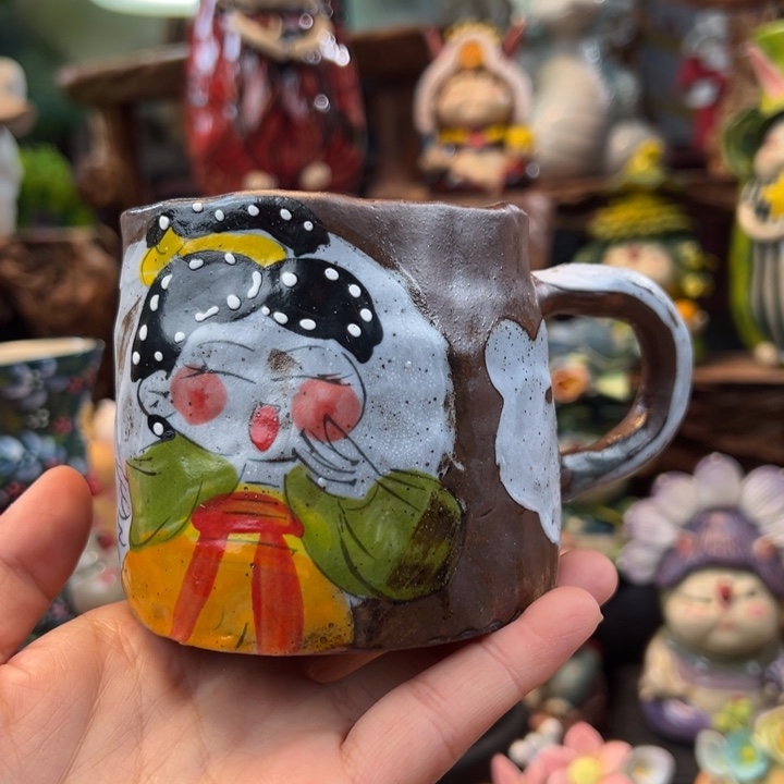 陶摆件小镇青花每日有新品