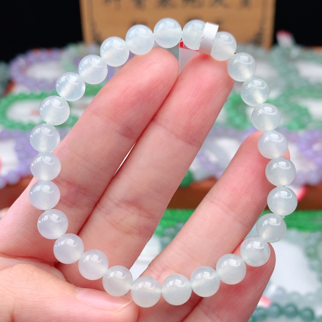 翡翠手链未镶嵌翡翠7mm