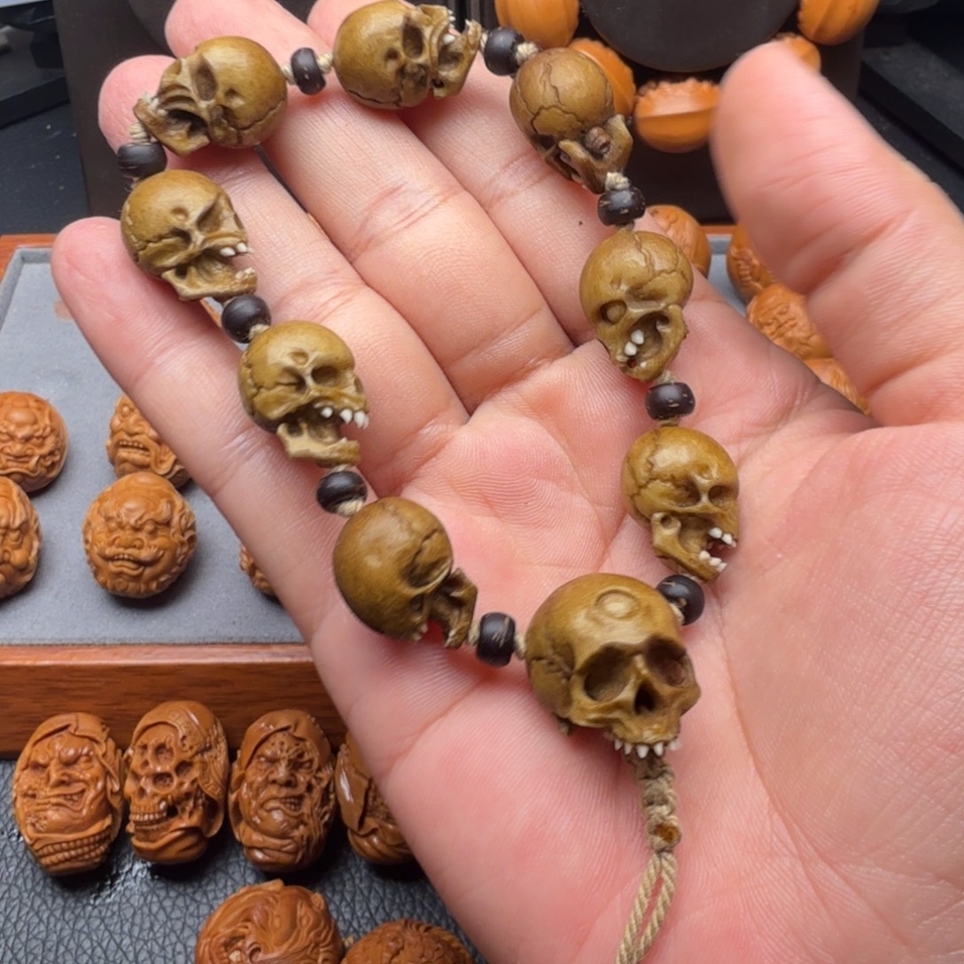 手串/手链橄榄核木延骷髅