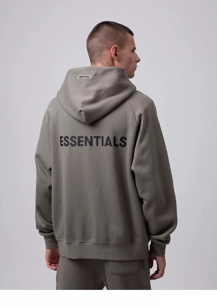 【送卫衣】Essentials SS20拉链开衫连帽微抓绒贴花连帽重磅卫衣