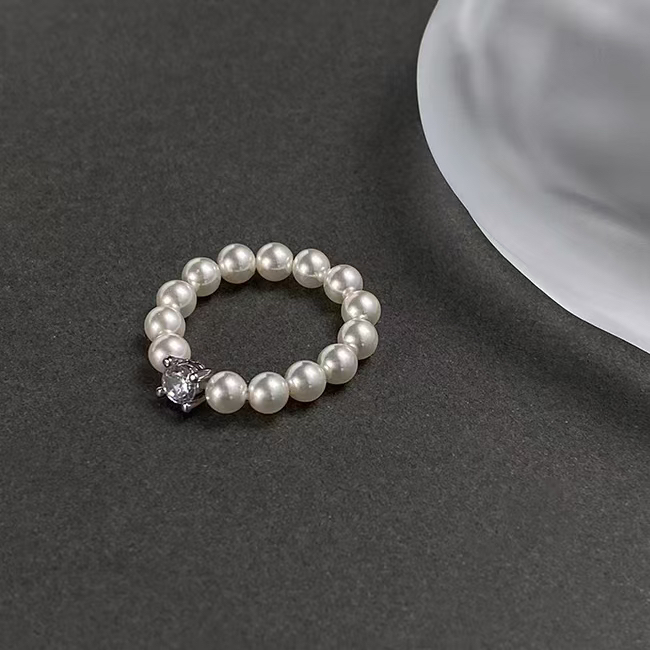 合金戒指 俏皮日常百搭珠珠戒指115