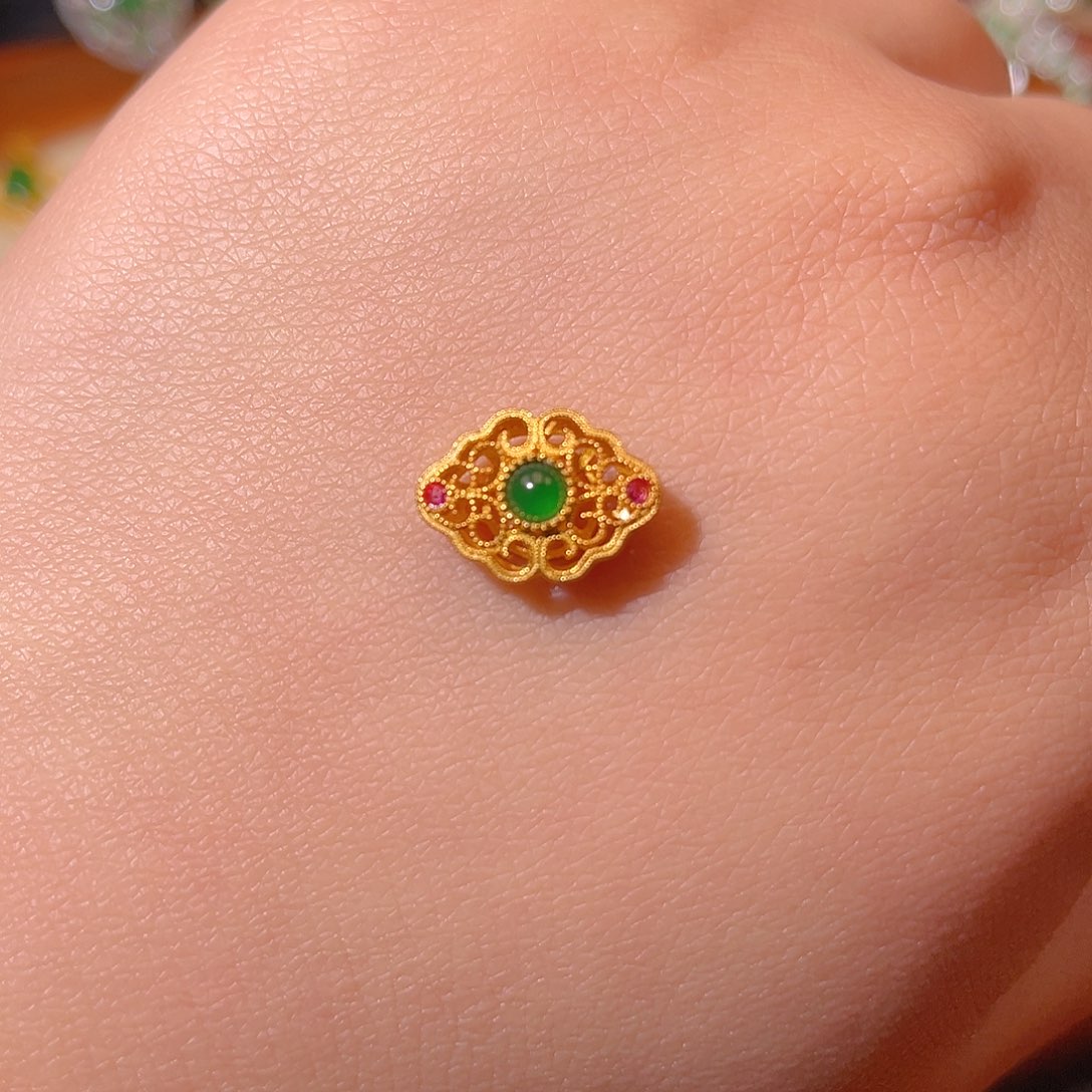 翡翠吊坠(不含链)银S925镶嵌❄️