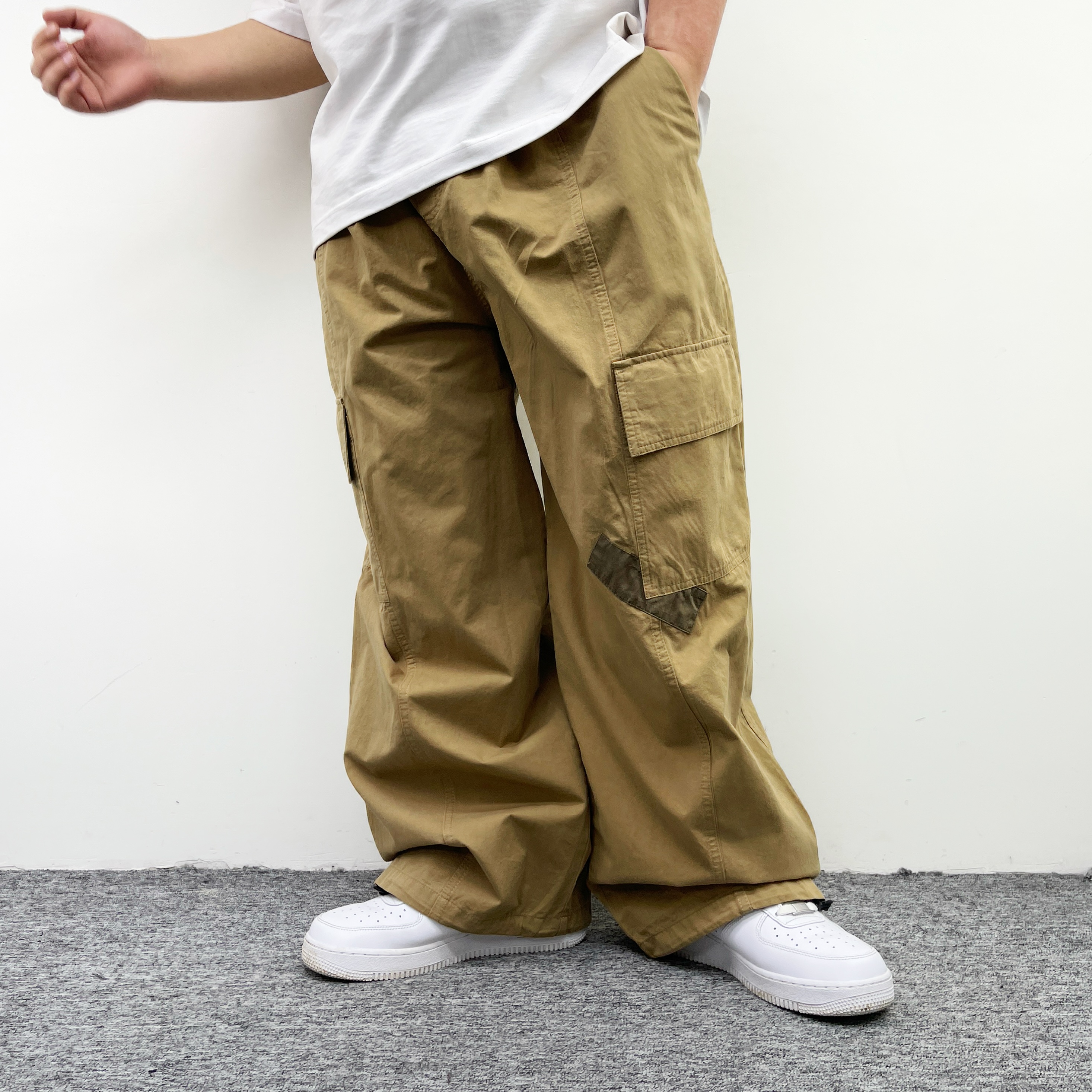大仙仙儿2025春季新款男士休闲宽松大码直筒阔腿工装日系长裤子潮