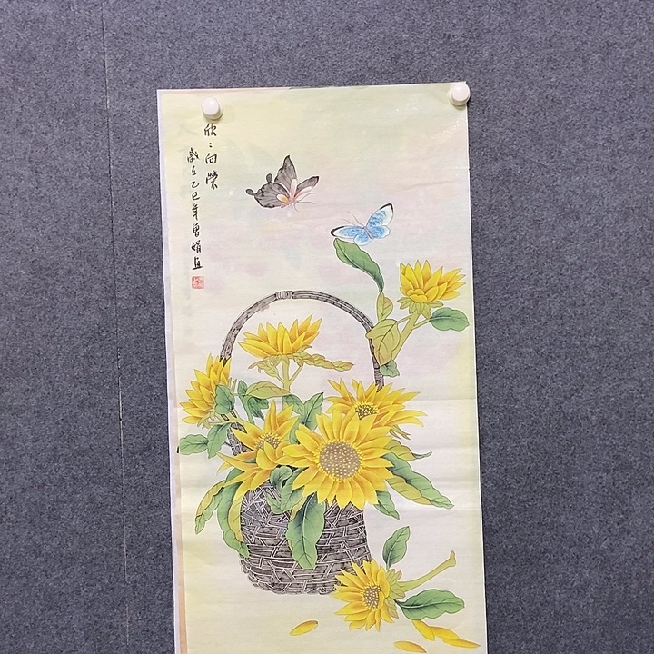 国画三尺工笔花鸟一幅