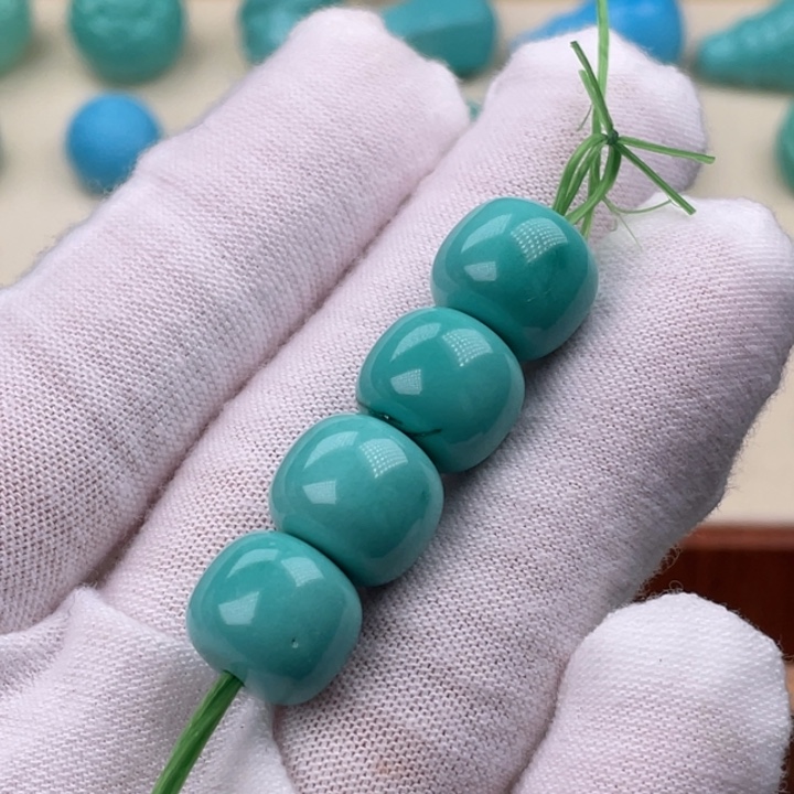 精品蓝绿色老型卡12mm(一颗）