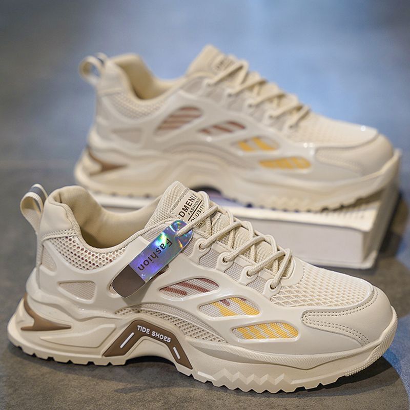 男鞋2024新款秋季网面潮牌休闲运动青少年增高老爹鞋潮鞋时尚休闲