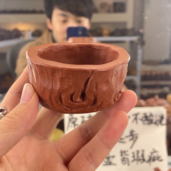 紫砂茶壶80cc红降坡茶壶