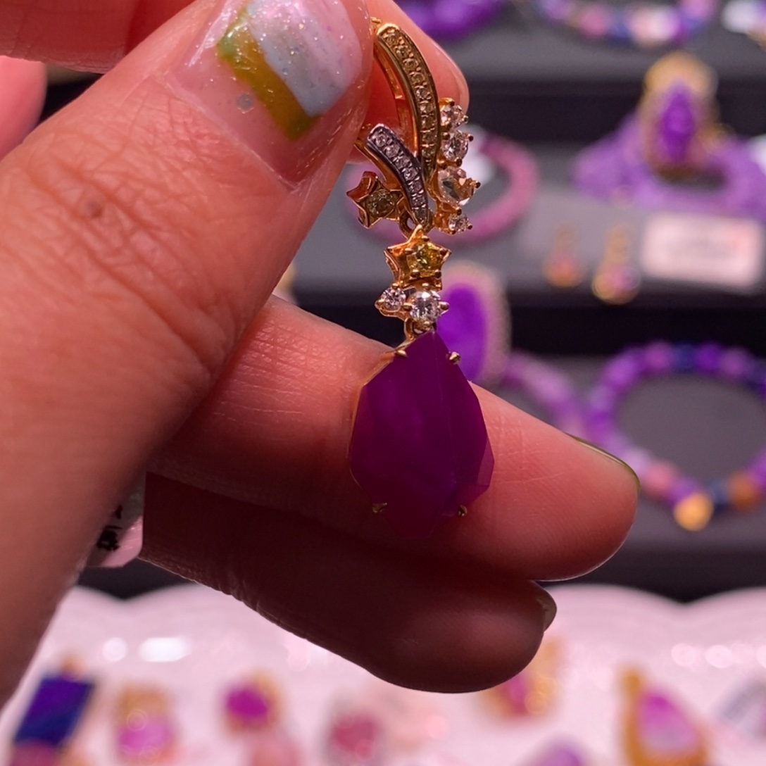 苏纪石（舒俱来）18K金镶嵌吊坠(不含链)