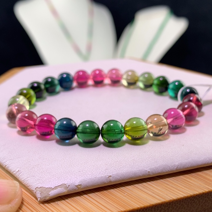 双色碧玺手链未镶嵌