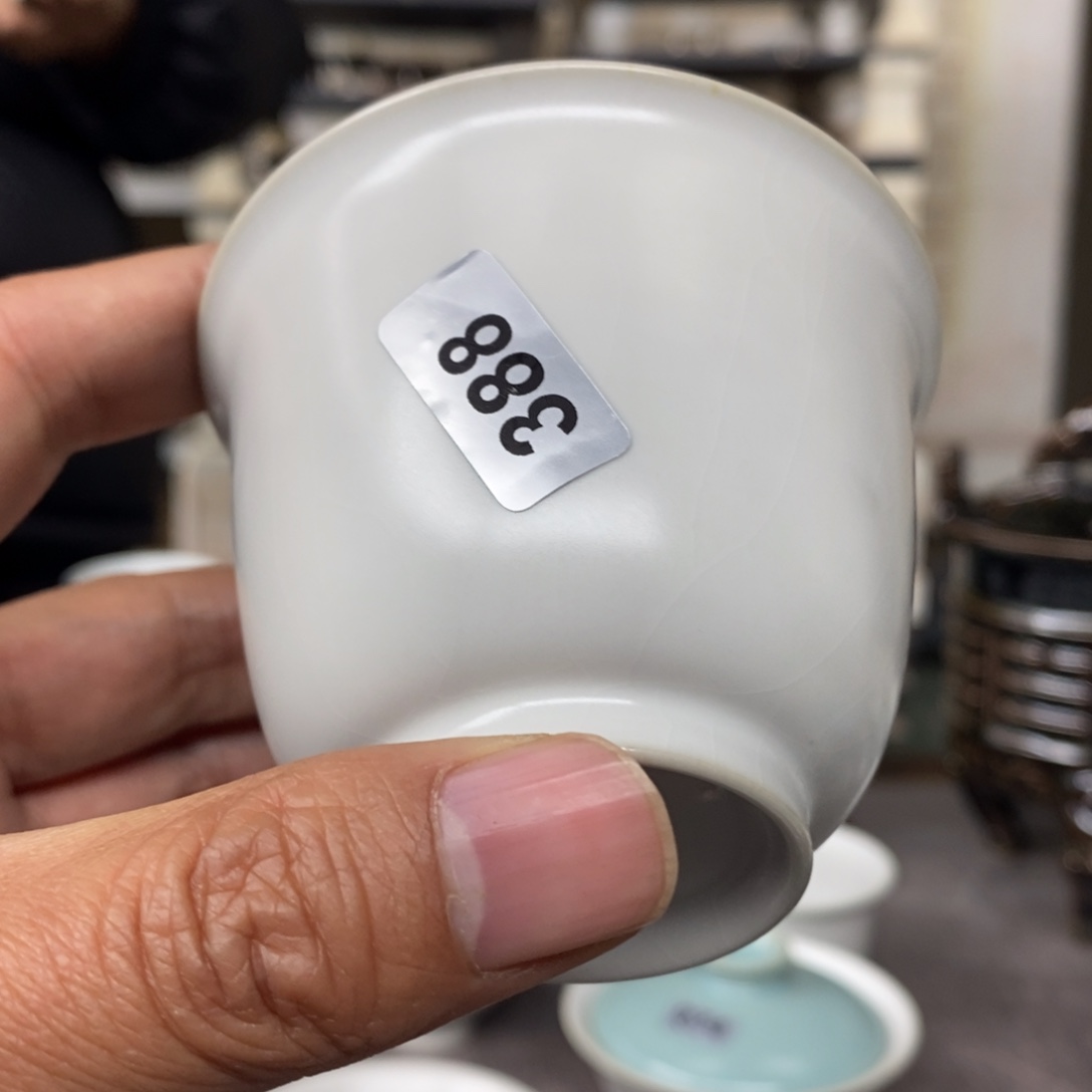 小***麻陶瓷杯子抱朴汝瓷仿古微瑕