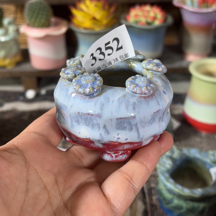 口4 手工花盆满30包邮